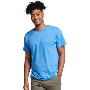 ✨Men's Blue Athletic Cotton Blend Short Sleeve Tees Wicking Protection Shirt